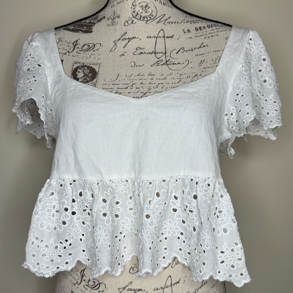 NWT American Eagle Outfitters Cropped Blouse Top